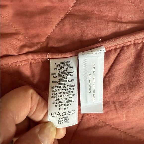 LOFT Pink Utility Jacket with Relaxed Fit and Collarless Neckline - Picture 6 of 7